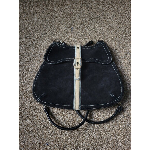 Vintage Cole Haan Black Suede and leather Backpack - Picture 11 of 12